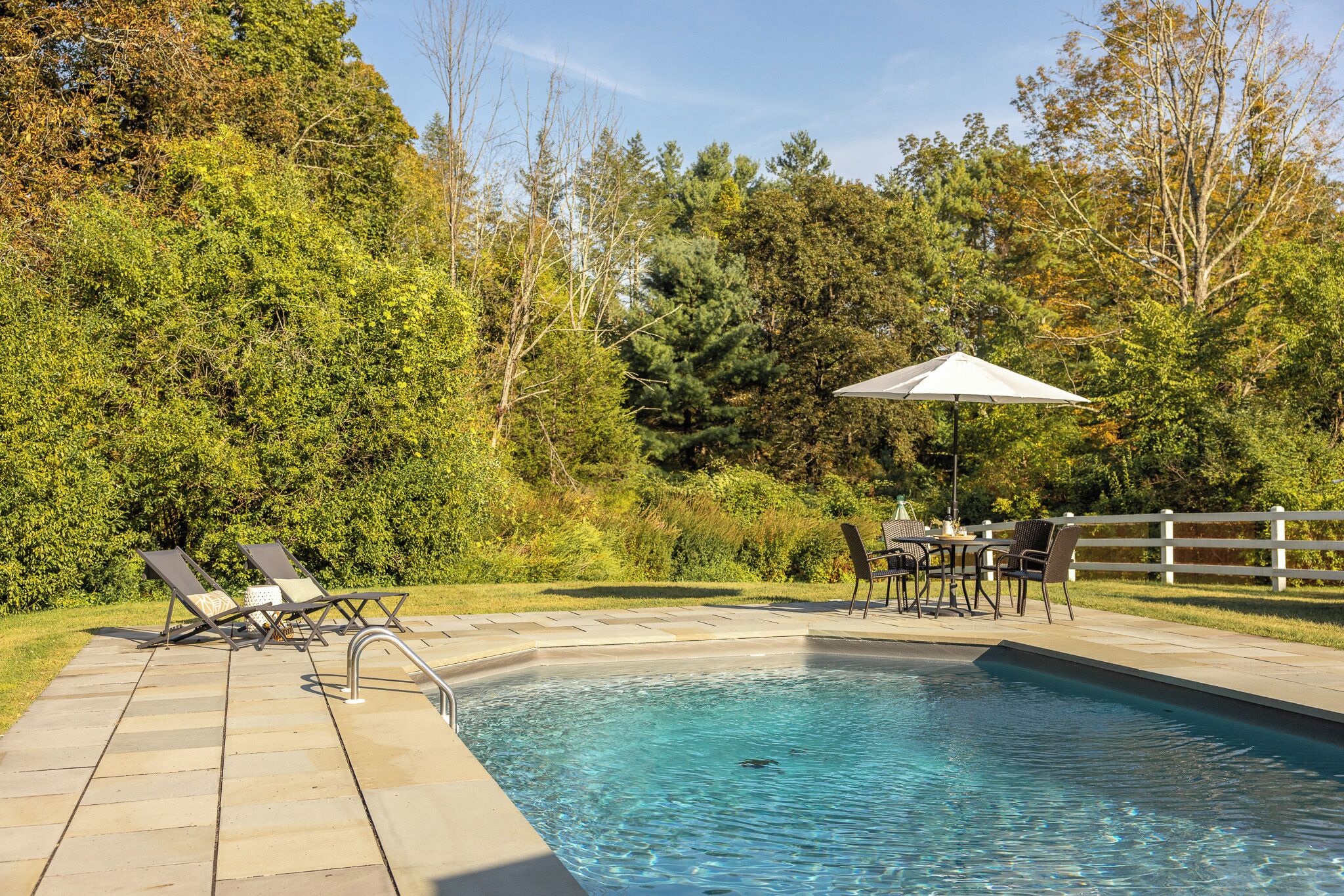 Piscine extérieure, piscine chauffée