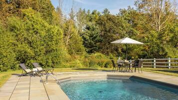 Piscine extérieure, piscine chauffée