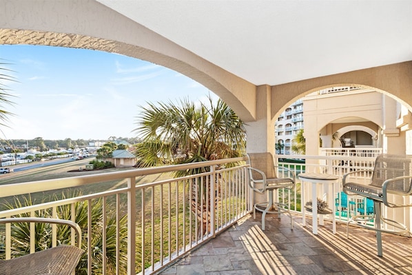 Condo, 2 Bedrooms, Balcony, Canal View (1-302) | Terrace/patio