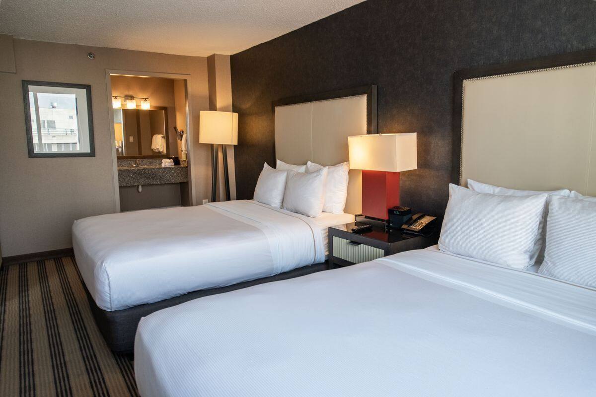 In-room safe, desk, laptop workspace, iron/ironing board