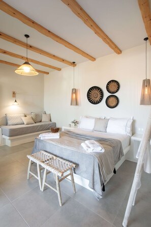 Luxury Room, Non Smoking, Sea View | In-room safe, free WiFi, bed sheets - Africanis Bungalows (Naxos)