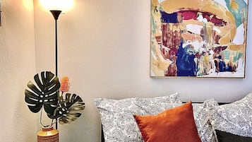 1 slaapkamer, een bureau, een strijkplank/strijkijzer, gratis wifi