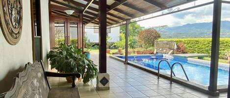 Outdoor pool, a heated pool