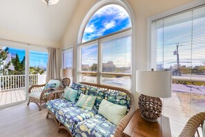 TV, DVD player, books