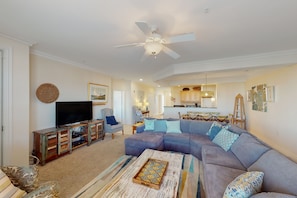 Televisión, reproductor de DVD y libros