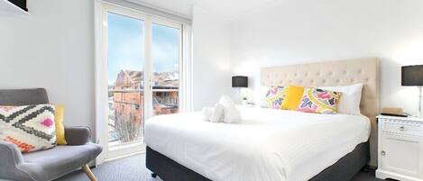 1 غرفة نوم وأغطية فراش متميزة وواي فاي وملاءات أسرّة