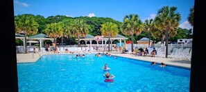 Indoor pool, outdoor pool - Ocean Lakes Beach Cottage N-114 on Lake Near Store & Waterpark (Myrtle Beach)