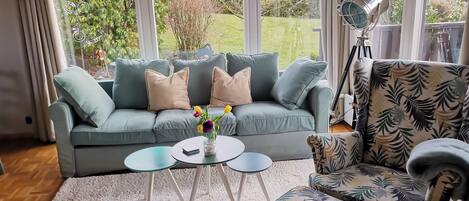 テレビ、暖炉、ステレオ