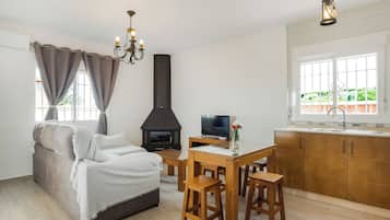 Télévision, cheminée