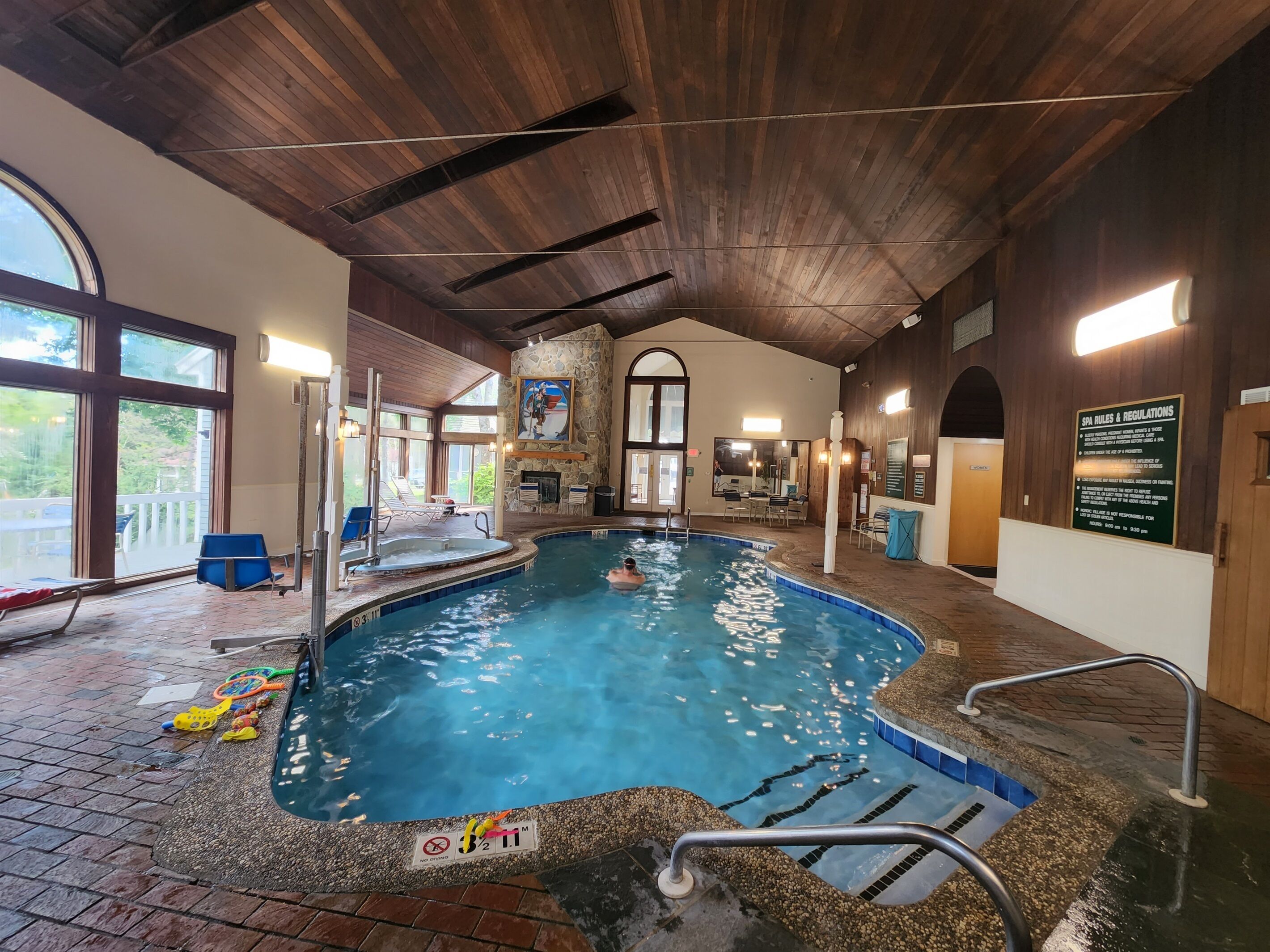 Indoor pool, a heated pool
