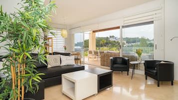 Fernseher, Kamin, DVD-Player, Stereoanlage