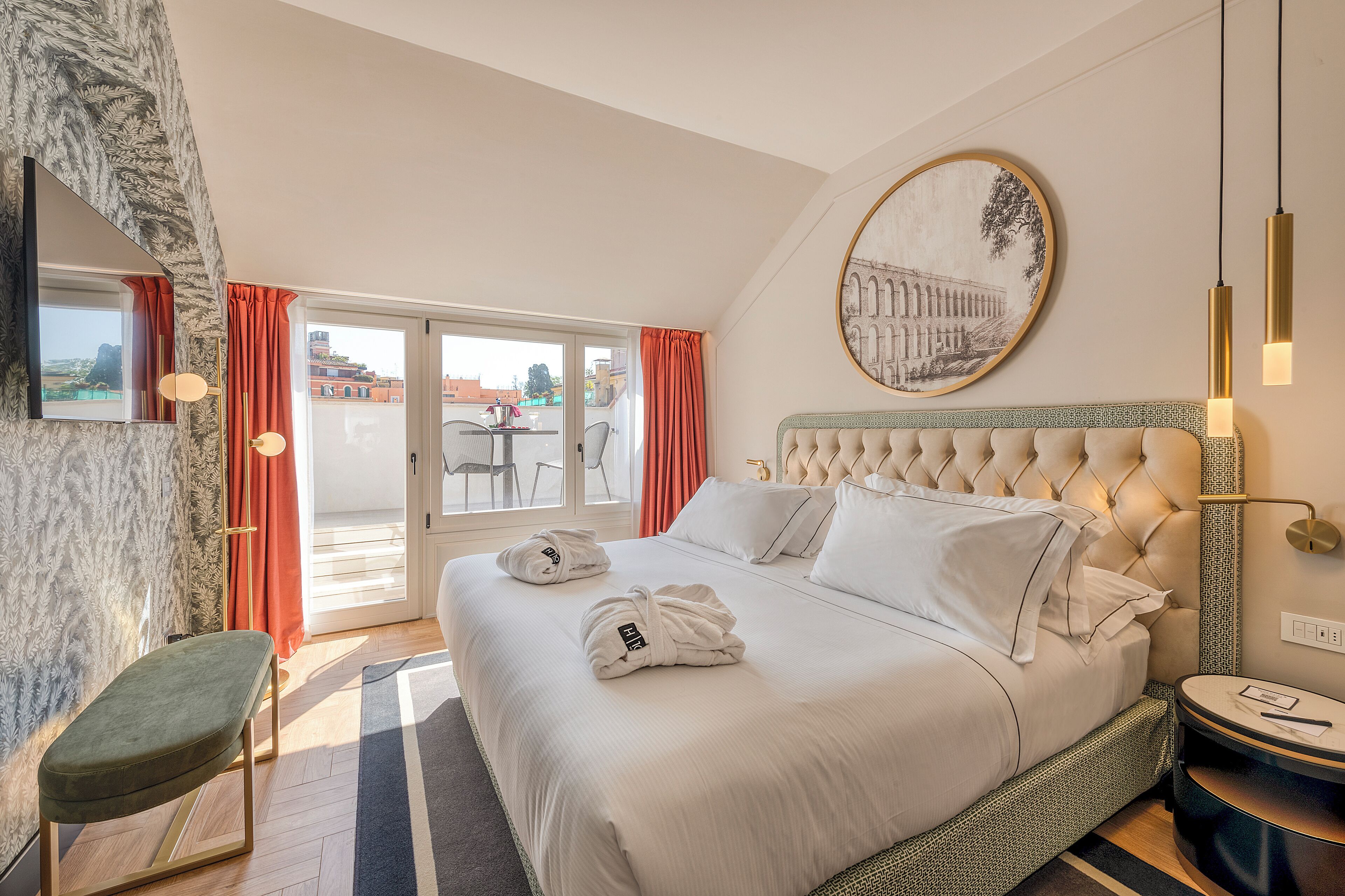 Suite (Colosseo Terrace) | Hochwertige Bettwaren, Daunenbettdecken