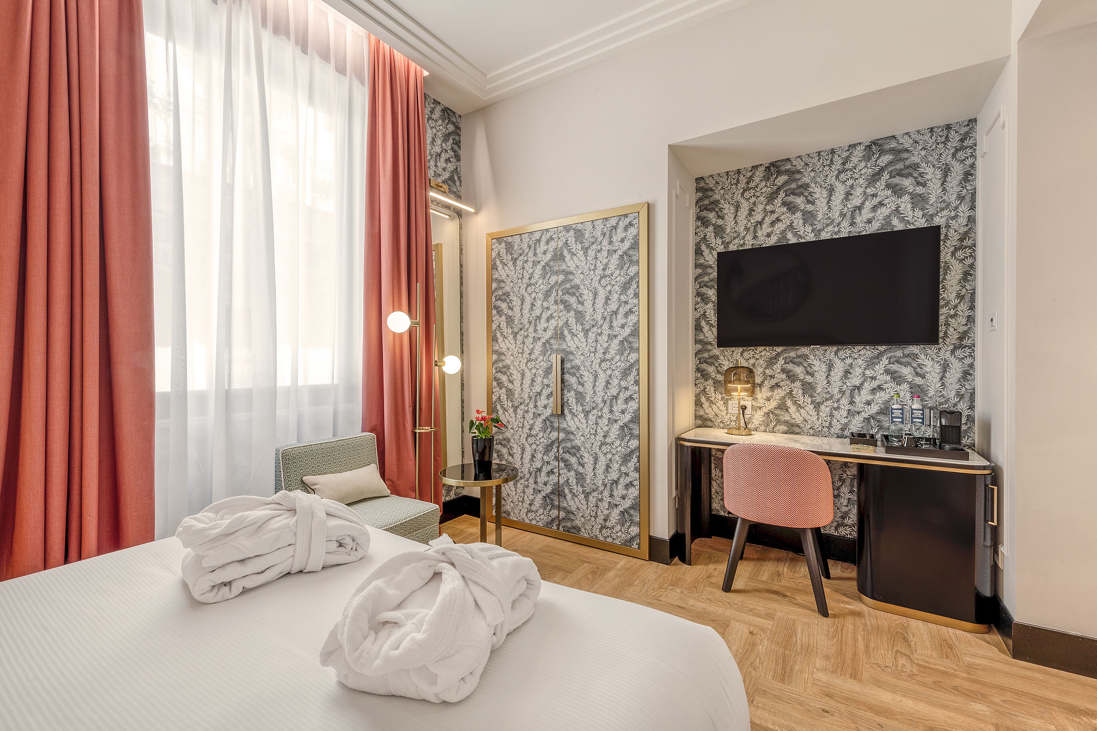 Premium bedding, down duvets, memory-foam beds, minibar