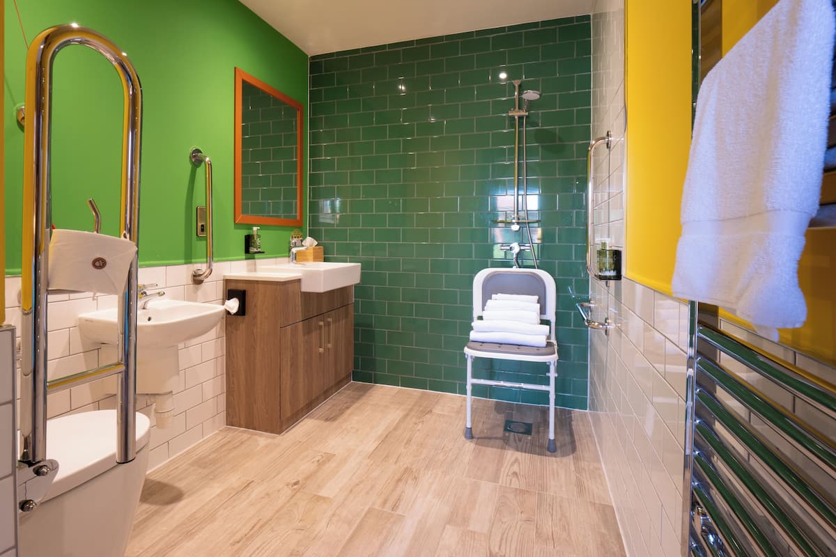 Accessible Woodland Village Lodge | Bathroom