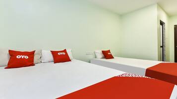 Desk, free WiFi, bed sheets