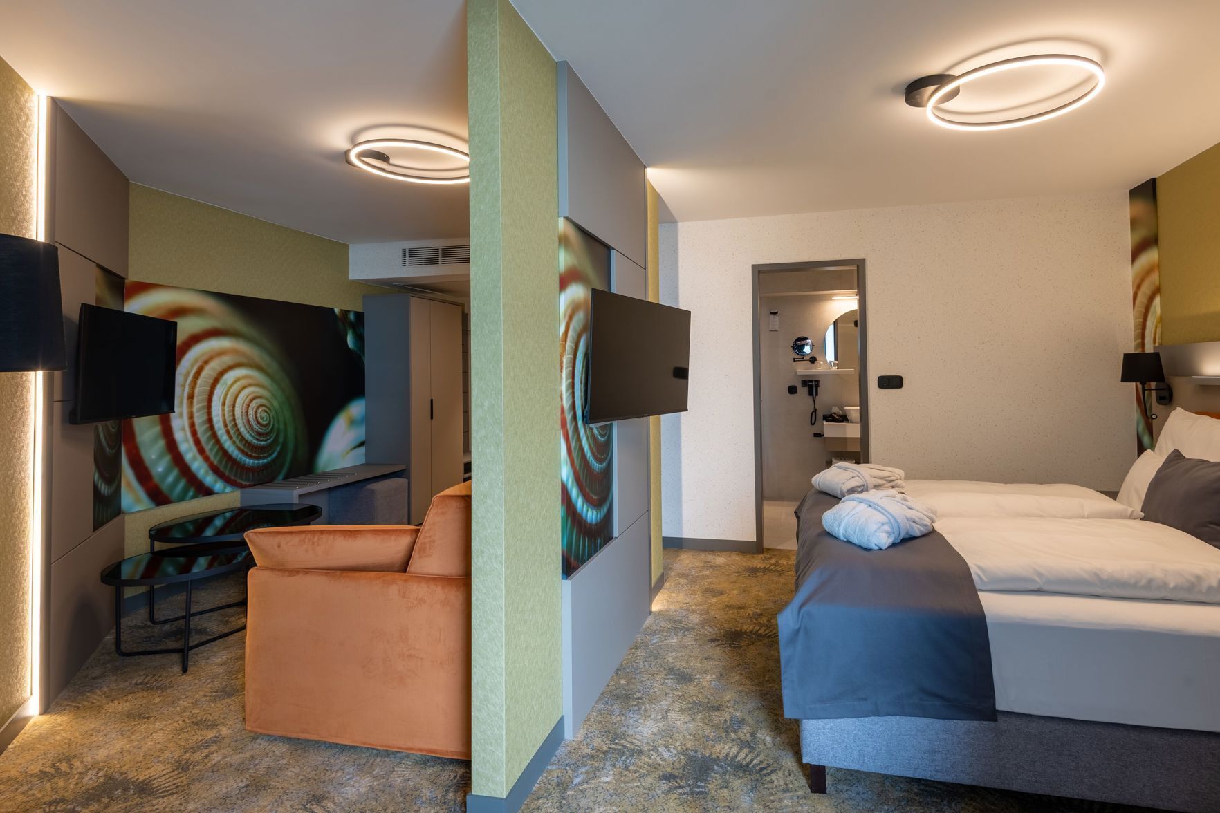 Biancheria da letto di alta qualità, minibar, una cassaforte in camera