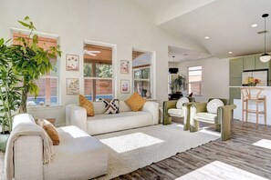 Smart TV, DVD player, books, music library