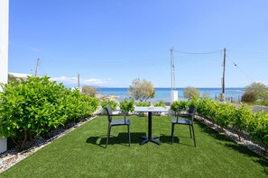 Studio, Sea View (1, with terrace) | Terrace/patio - CUBES ON THE BEACH Athens airport (Spata-Artemida)