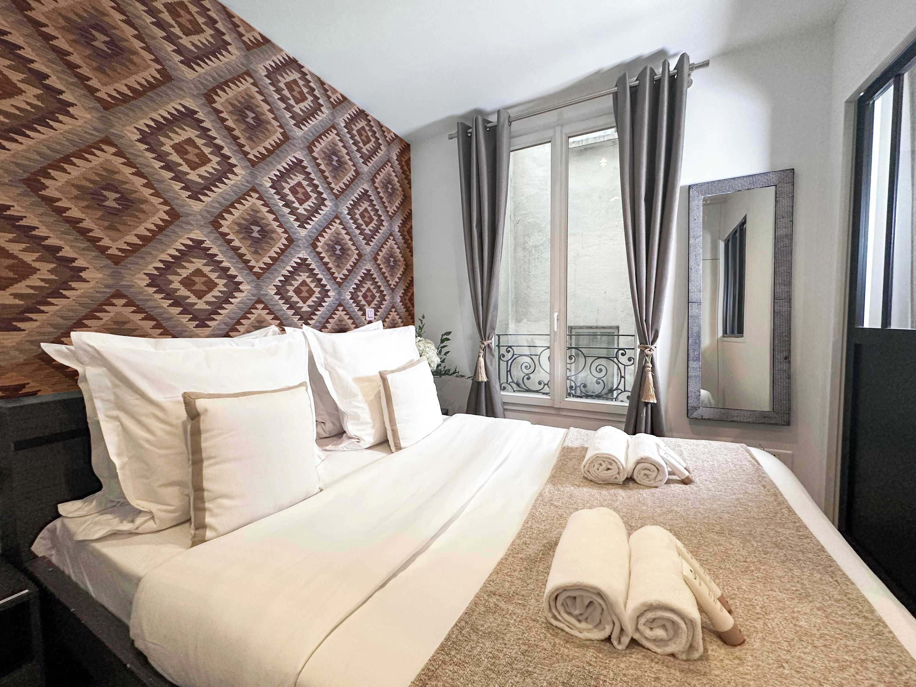 1 bedroom, iron/ironing board, travel crib, bed sheets