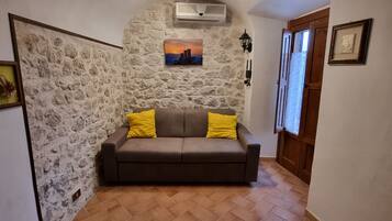 Télévision, cheminée, écrans d'ordinateur