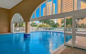 Indoor pool, outdoor pool - Stunning Gulf Views! Coastal Beach Vibes! Private Beach Access! Free Beach Svc. (Panama City Beach)