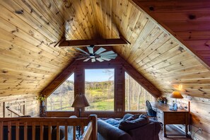 Smart TV, caminetto, tavolo da ping pong, libri