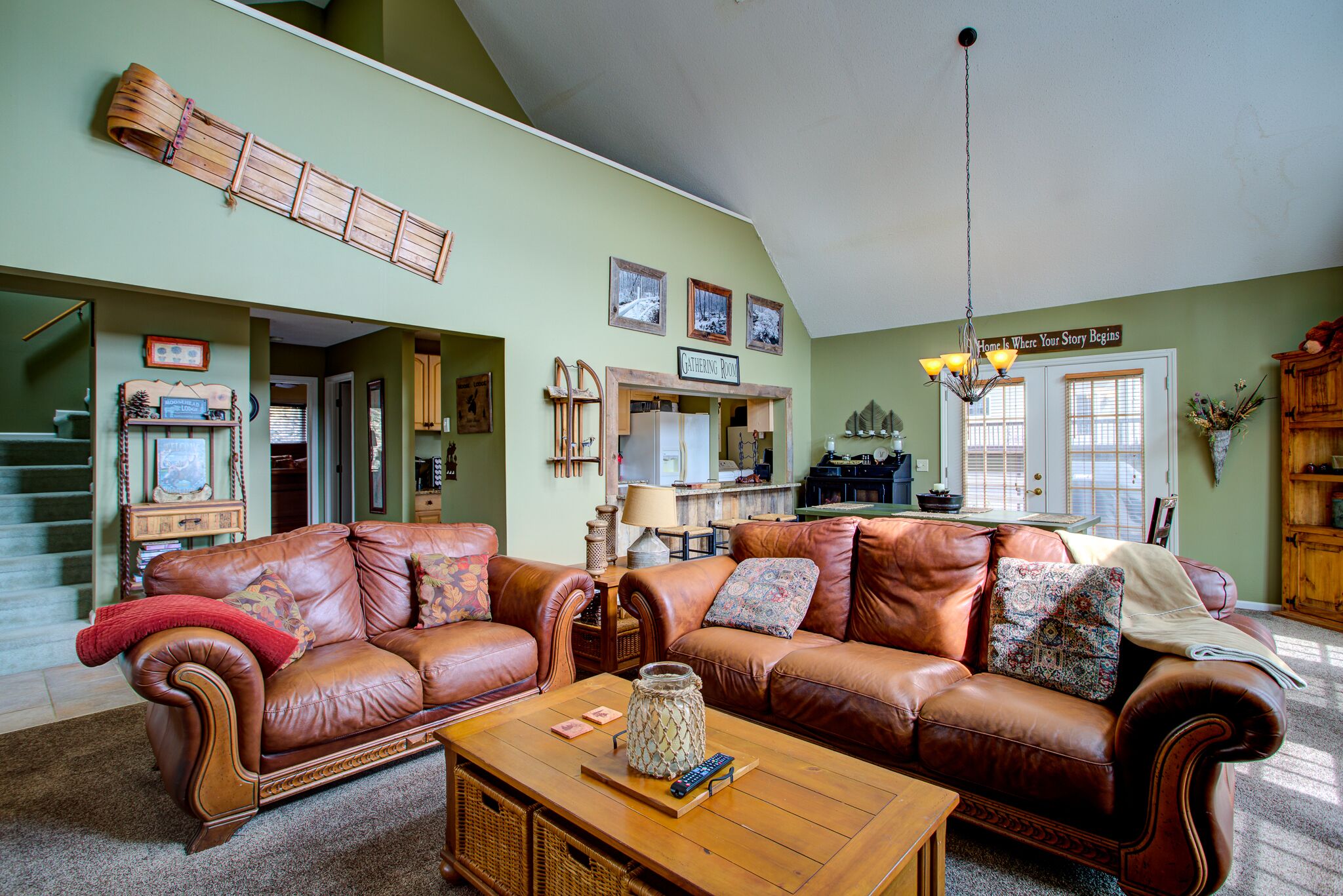 TV, fireplace, video games, books