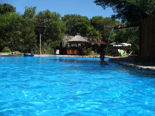 3 indoor pools, outdoor pool