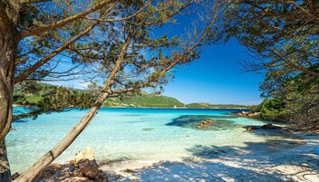 Praia particular, areia branca, barracas de praia (sobretaxa) 