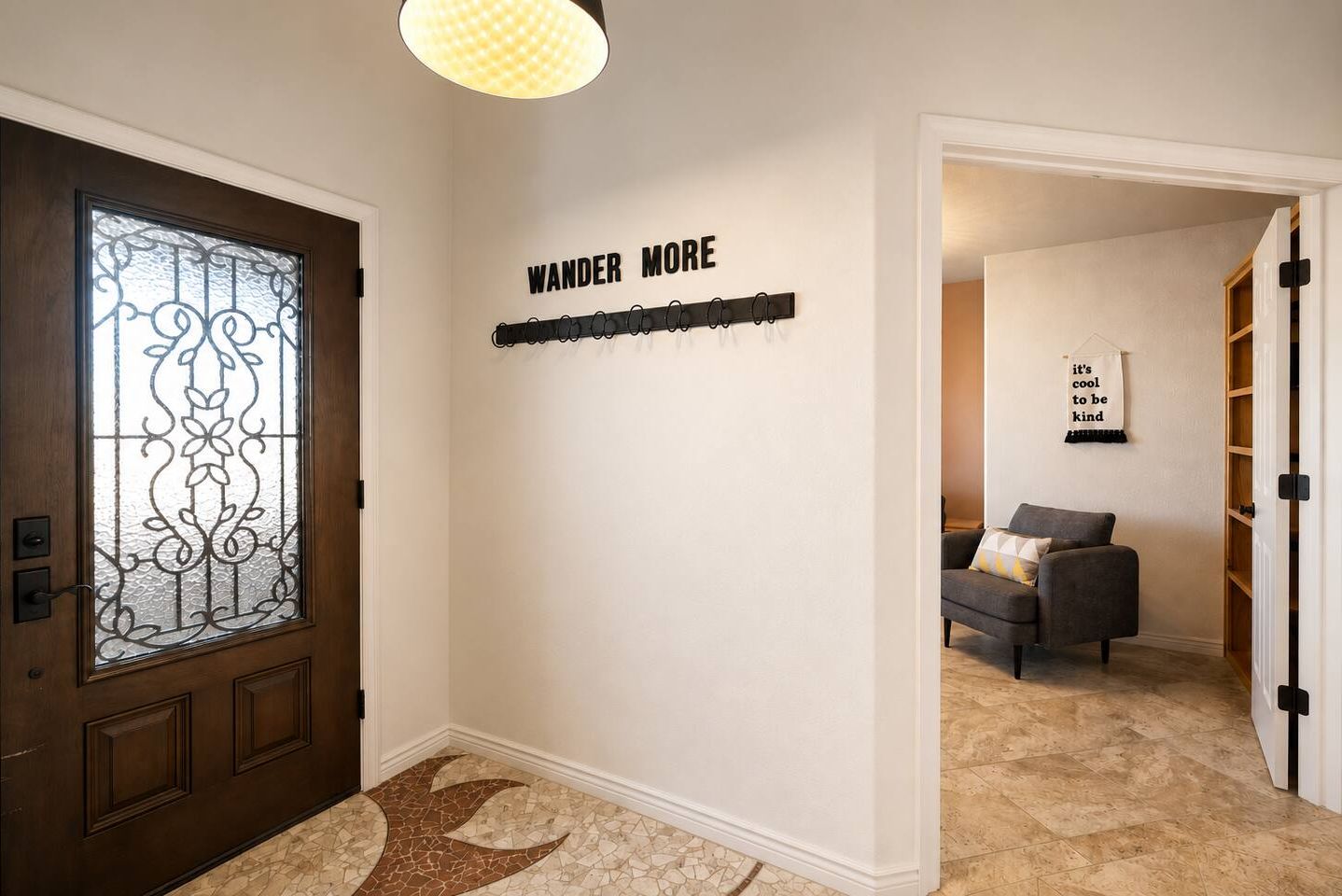 Welcome home! Front entryway and the left is the office.
