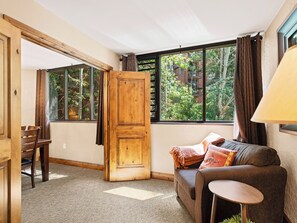 TV connectée, cheminée, lecteur de DVD, espaces bureaux