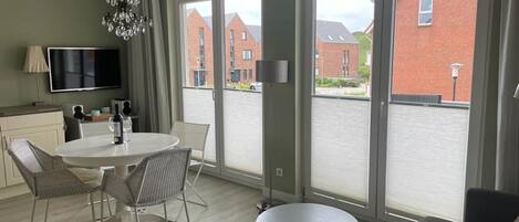 TV, DVD player, stereo