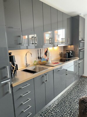 Fridge, oven, stovetop, dishwasher