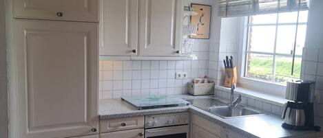 Réfrigérateur, four, lave-vaisselle, bouilloire électrique