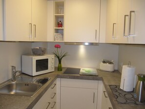 Fridge, microwave, stovetop, dishwasher