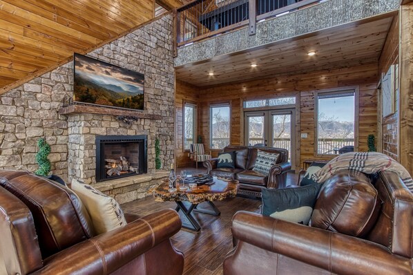 Smart TV, fireplace, video games