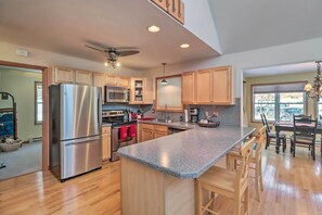 Microwave, cookware/dishes/utensils - Deck, Pool, Trails Access: Pocono Family Home! (Albrightsville)