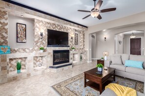 House, 4 Bedrooms | Living room | TV, fireplace, foosball - Athena 4 Bedroom Home by RedAwning (Gilbert)