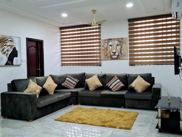 Apartment | Living room - Gorgeous, Quiet & Comfy-close to Highway-parking (Adenta)