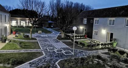 Comfortable individual lodgings in a natural setting.