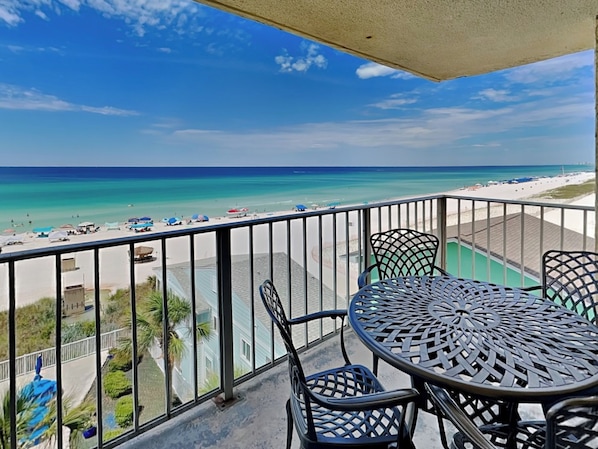Condo, 1 King Bed with Sofa bed, Balcony, Ocean View | Outdoor dining - Regency Towers #505 by Resort Collection (Panama City Beach)