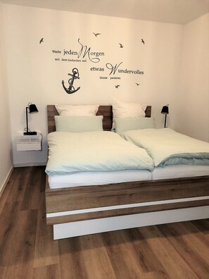 2 bedrooms, WiFi, bed sheets - 50.2.M Ankerplatz - Modern, high-quality vacation apartment, sauna, large balcony, (Wangerland)