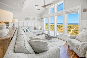 Smart TV, fireplace, DVD player, foosball