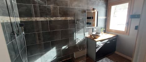 Shower, hair dryer