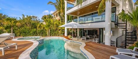 A heated pool