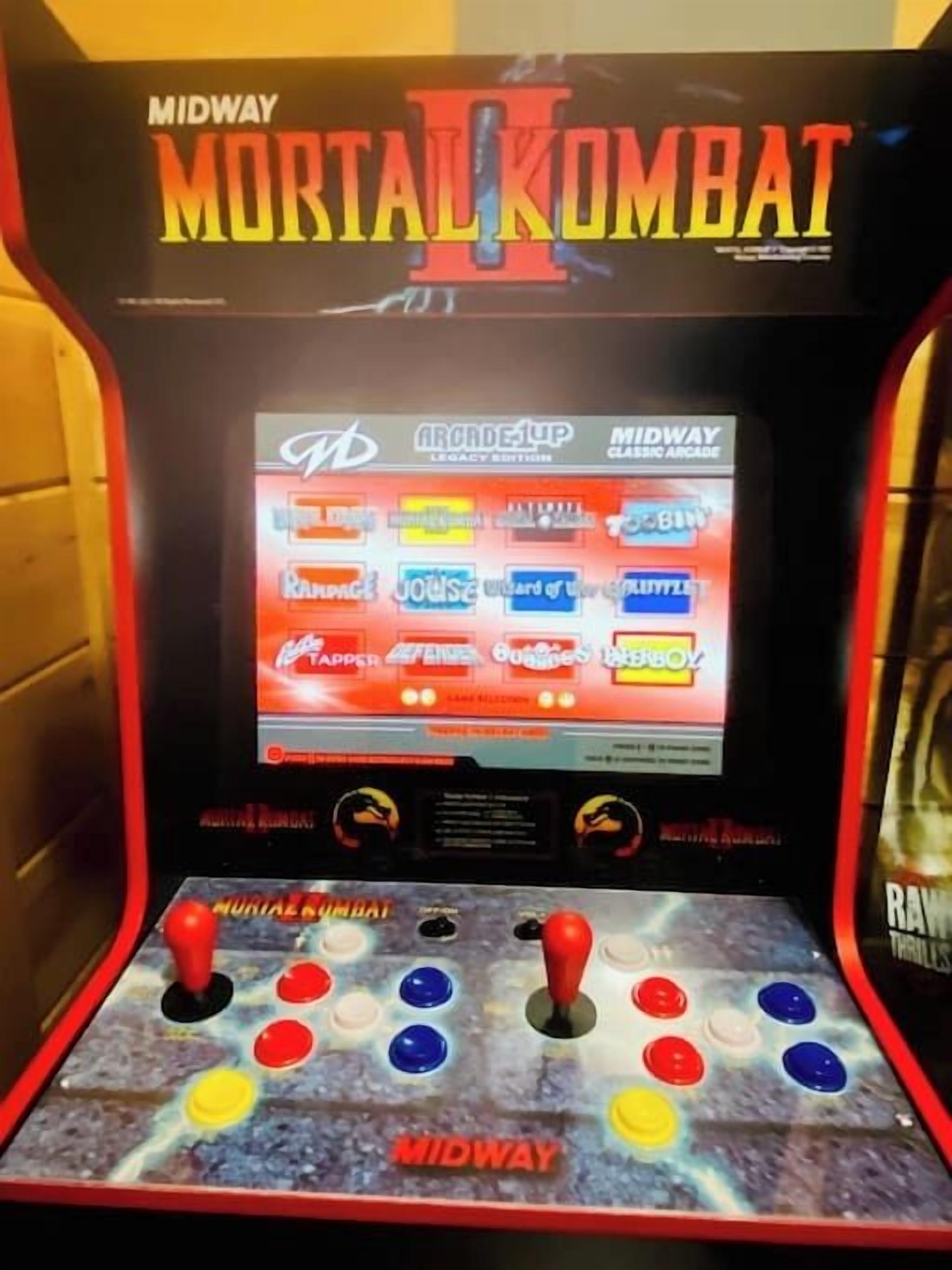 A Midway arcade machine for Mortal Kombat II.