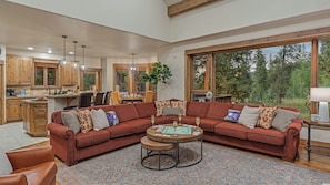 Smart TV, fireplace, video games, ping pong