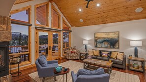 Smart TV, fireplace, video games