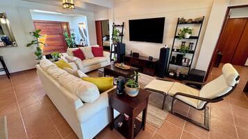 Smart TV, video games, DVD player, books