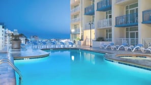 Outdoor pool, a heated pool - 2BR Myrtle Condo on Resort (Myrtle Beach)